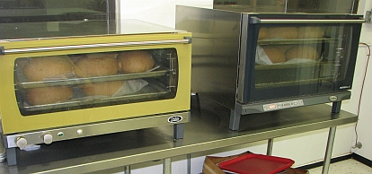 Loaves in convection ovens at SCK