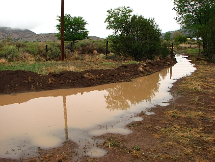 E ditch after 0.5" rain