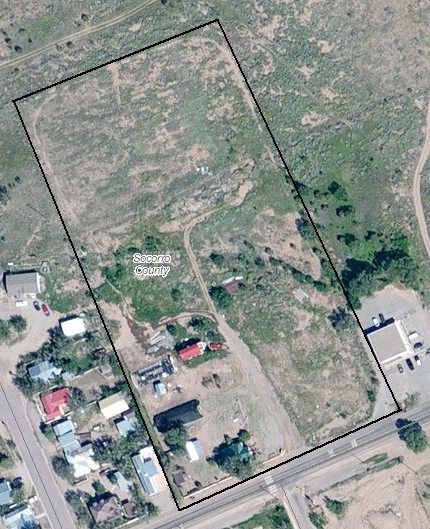 Aerial view of First St. property