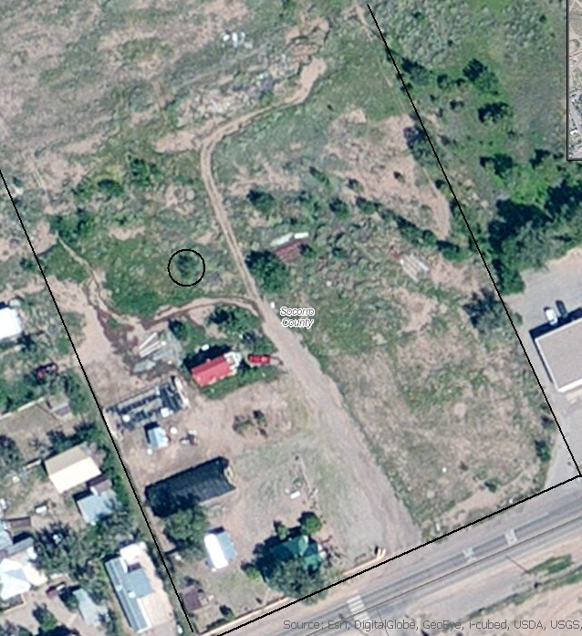 Aerial view of First St. property, partial
